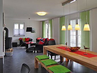 Der Wohn- und Essbereich im Erdgeschoss