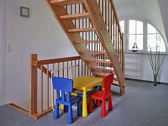 Spielecke in der Galerie im Dachgrschoss