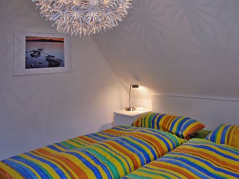Ein Schlafzimmer im Dachgeschoss