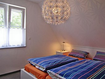 Ein Schlafzimmer im Dachgeschoss