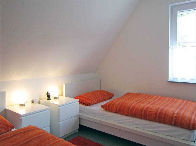 Ein Schlafzimmer im Dachgeschoss