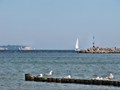 Der Strand von Glowe mit Blick auf Kap Arkona